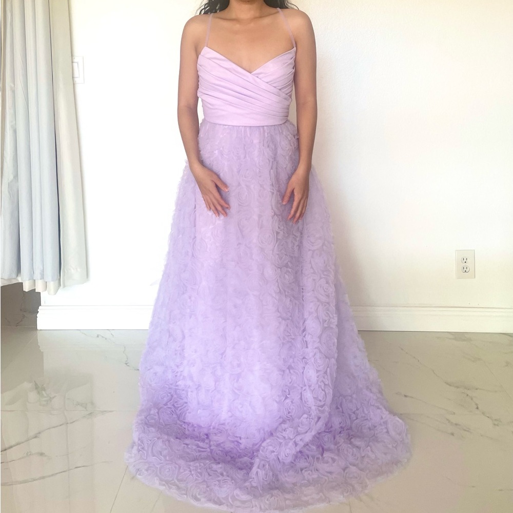 Lovesome Lilac Rose Tulle Gown